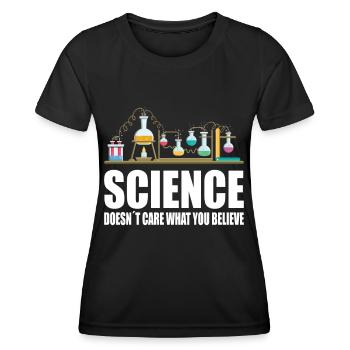 Wissenschaftler Science Doesnt Care Physiker - Frauen Funktions-T-Shirt - Schwarz - Vorne - AI Model Female 172 light (172cm)
