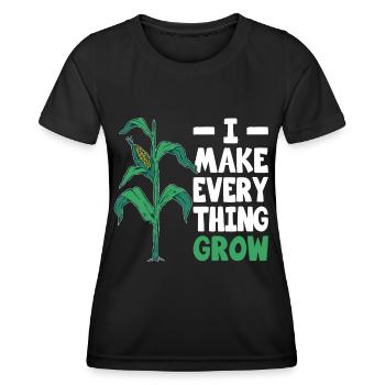 Bauer I Make Everything Grow Farmer - Women's Functional T-Shirt - black - Front - AI Model Female 172 light (172cm)