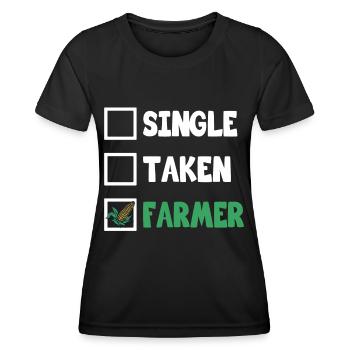 Farmer Single Taken Farmer Farmer Agriculture - Women's Functional T-Shirt - black - Front - AI Model Female 172 light (172cm)