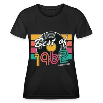 60. Geburtstag Jahrgang 1962 Best of 1962 - Frauen Funktions-T-Shirt - Schwarz - Vorne - AI Model Female 172 light (172cm)