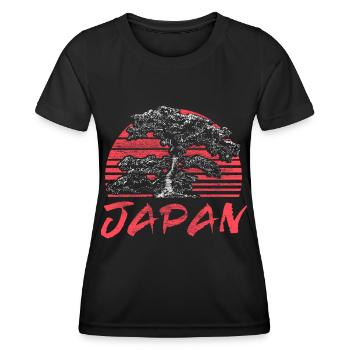 Japan Sakura Geburtsort Geschenk - Frauen Funktions-T-Shirt - Schwarz - Vorne - AI Model Female 172 light (172cm)