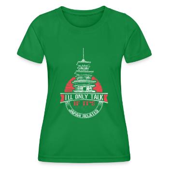 Japan Senpai Gift - Women's Functional T-Shirt - kelly green - Front - AI Model Female 172 dark (172cm)