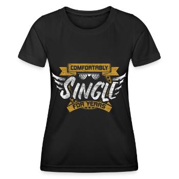 Relation d’indépendance unique - T-shirt sport Femme - noir - Devant - AI Model Female 172 light (172cm)