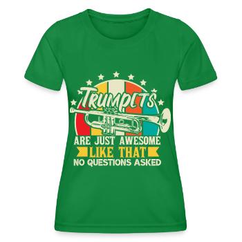Trompete Trompetenspieler - Frauen Funktions-T-Shirt - Kelly Green - Vorne - AI Model Female 172 dark (172cm)