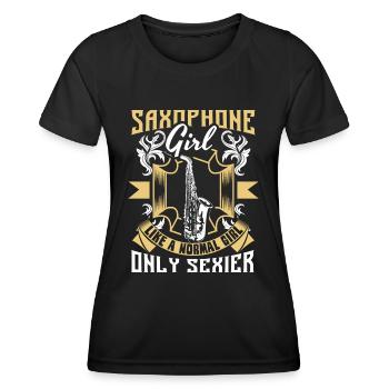 Saxophone Brass Band - T-shirt sport Femme - noir - Devant - AI Model Female 172 light (172cm)