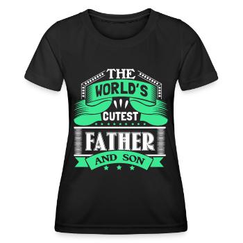 Father and son - Women's Functional T-Shirt - black - Front - AI Model Female 172 light (172cm)