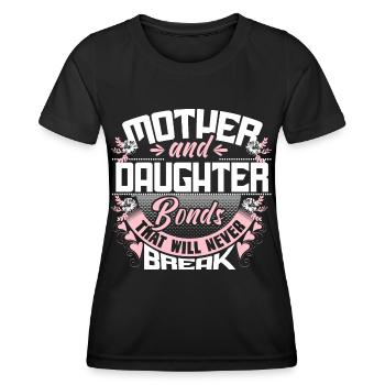 Idée cadeau de cohésion mère-fille - T-shirt sport Femme - noir - Devant - AI Model Female 172 light (172cm)