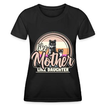 Mère Fille Cadeau de cohésion de la fête des mères - T-shirt sport Femme - noir - Devant - AI Model Female 172 light (172cm)