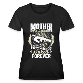 Cadeau de cohésion de la Journée mère-fille - T-shirt sport Femme - noir - Devant - AI Model Female 172 light (172cm)