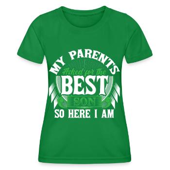 Bester Sohn Mutter Geschenk - Frauen Funktions-T-Shirt - Kelly Green - Vorne - AI Model Female 172 dark (172cm)