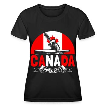 Kanada Elch Staat Geschenk - Frauen Funktions-T-Shirt - Schwarz - Vorne - AI Model Female 172 light (172cm)