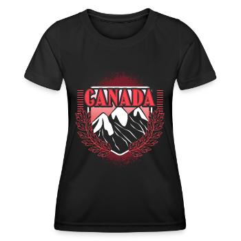 Canada Elk State - T-shirt sport Femme - noir - Devant - AI Model Female 172 light (172cm)