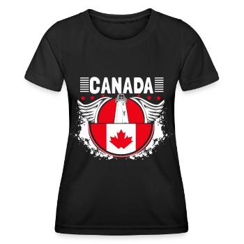 Kanada Elch Land - Frauen Funktions-T-Shirt - Schwarz - Vorne - AI Model Female 172 light (172cm)
