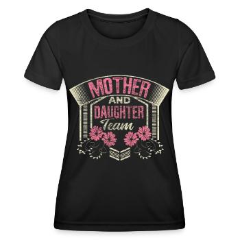 Mutter Tochter Familie Mutterliebe - Frauen Funktions-T-Shirt - Schwarz - Vorne - AI Model Female 172 light (172cm)