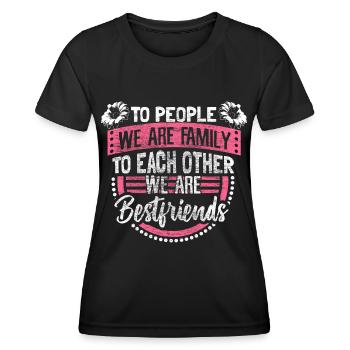 Mutter Tochter Freunde Mutterliebe - Frauen Funktions-T-Shirt - Schwarz - Vorne - AI Model Female 172 light (172cm)
