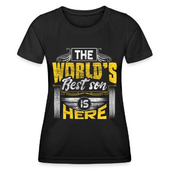 Son Sons Birthday Gift - Women's Functional T-Shirt - black - Front - AI Model Female 172 light (172cm)