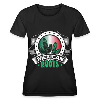 Mexiko Mexikanisch Stolz Geschenkidee - Frauen Funktions-T-Shirt - Schwarz - Vorne - AI Model Female 172 light (172cm)