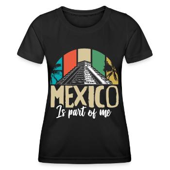 Mexiko Kaktus Staat - Frauen Funktions-T-Shirt - Schwarz - Vorne - AI Model Female 172 light (172cm)