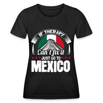 Idée cadeau Mexico Fiesta Pride - T-shirt sport Femme - noir - Devant - AI Model Female 172 light (172cm)
