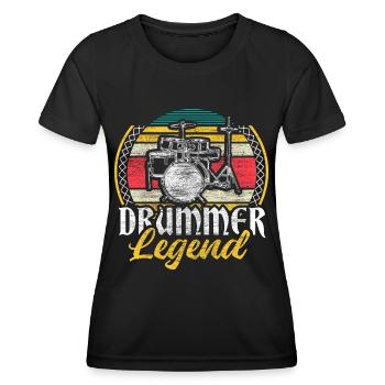Drums Drumsticks Cadeau - T-shirt sport Femme - noir - Devant - AI Model Female 172 light (172cm)