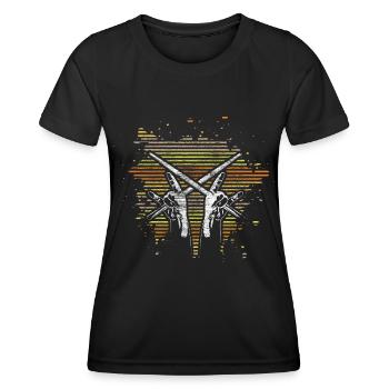Drums Drums - Women's Functional T-Shirt - black - Front - AI Model Female 172 light (172cm)