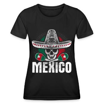 Mexiko Sombrero Geschenk - Frauen Funktions-T-Shirt - Schwarz - Vorne - AI Model Female 172 light (172cm)