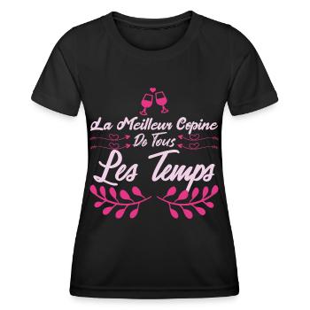 La Meilleure copine de tous les temps. Cadeau. - T-shirt sport Femme - noir - Devant - AI Model Female 172 light (172cm)