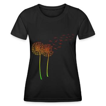 Planeur Pilote Pissenlit Pissenlit Planeur - T-shirt sport Femme - noir - Devant - AI Model Female 172 light (172cm)