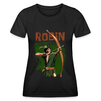 Robin Hood - Bow and Arrow - Gift - Women's Functional T-Shirt - black - Front - AI Model Female 172 light (172cm)