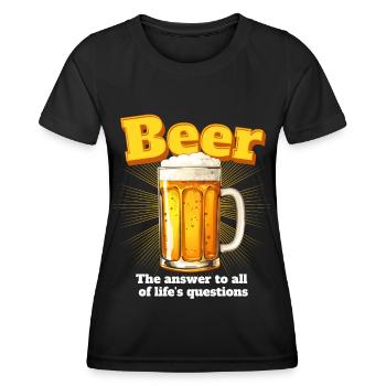 Funny For Beer Lovers - Women's Functional T-Shirt - black - Front - AI Model Female 172 light (172cm)