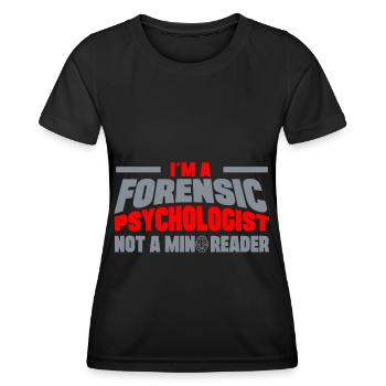 Le psychologue médico-légal n’est pas un lecteur d’ médico-légal - T-shirt sport Femme - noir - Devant - AI Model Female 172 light (172cm)