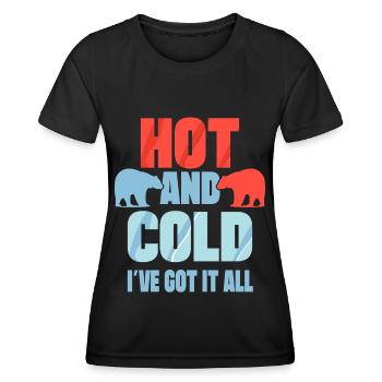Ice Swimming Hot & Cold I´ve Got It All Ice Gift - Frauen Funktions-T-Shirt - Schwarz - Vorne - AI Model Female 172 light (172cm)