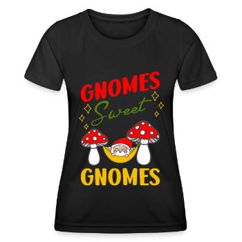 Gnomes Sweet Gnomes Funny Gardening - Women's Functional T-Shirt - black - Front - AI Model Female 172 light (172cm)