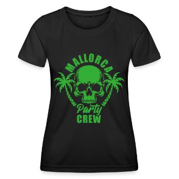 Mallorca Party Crew - ça s’intensifie de toute façon - T-shirt sport Femme - noir - Devant - AI Model Female 172 light (172cm)