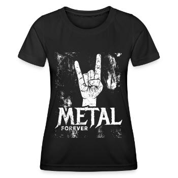 Metal Forever - Musik - Spruch - T-shirt sport Femme - noir - Devant - AI Model Female 172 light (172cm)
