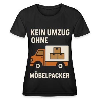Umzug Möbelpacker Wohnung Helfer Unternehmen - Frauen Funktions-T-Shirt - Schwarz - Vorne - AI Model Female 172 light (172cm)