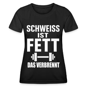 Fitness Shirt Gym Sport Style - Women's Functional T-Shirt - black - Front - AI Model Female 172 light (172cm)