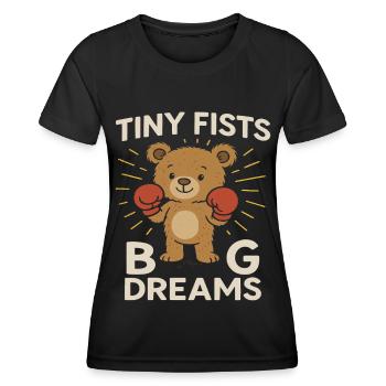 Small Fists Big Dreams Sports Goals Child - Women's Functional T-Shirt - black - Front - AI Model Female 172 light (172cm)