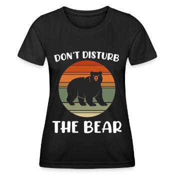 Ours ours ne pas déranger en disant - T-shirt sport Femme - noir - Devant - AI Model Female 172 light (172cm)