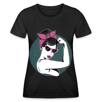 Rockabilly Girl - Women's Functional T-Shirt - black - Front - AI Model Female 172 light (172cm)