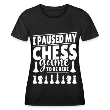 Schachspieler Schachspiel Spruch lustig Geschenk - Frauen Funktions-T-Shirt - Schwarz - Vorne - AI Model Female 172 light (172cm)