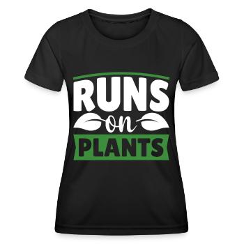 Vegan Veganer Pflanzen Spruch - Frauen Funktions-T-Shirt - Schwarz - Vorne - AI Model Female 172 light (172cm)