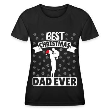 Best Christmas Dad ever - Women's Functional T-Shirt - black - Front - AI Model Female 172 light (172cm)