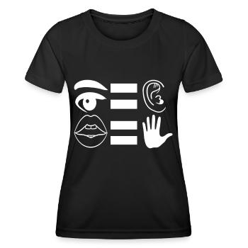 Deaf Deaf-mute Deaf - Women's Functional T-Shirt - black - Front - AI Model Female 172 light (172cm)