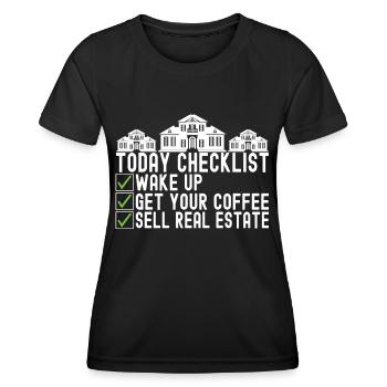 Immobilienmarkler Markler Immobilien - Frauen Funktions-T-Shirt - Schwarz - Vorne - AI Model Female 172 light (172cm)