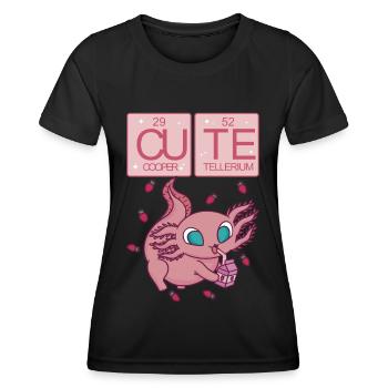 Doux axolotl animaux doux - T-shirt sport Femme - noir - Devant - AI Model Female 172 light (172cm)