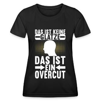 Glatze Glatzkopf - Frauen Funktions-T-Shirt - Schwarz - Vorne - AI Model Female 172 light (172cm)