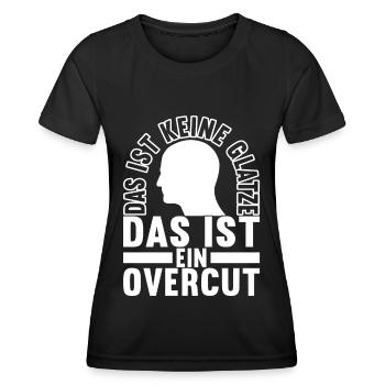 Glatze Glatzkopf - Frauen Funktions-T-Shirt - Schwarz - Vorne - AI Model Female 172 light (172cm)