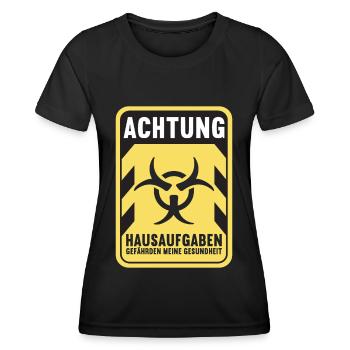 Hausaufgaben Schüler - Frauen Funktions-T-Shirt - Schwarz - Vorne - AI Model Female 172 light (172cm)