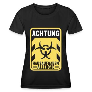 Hausaufgaben Schüler - Frauen Funktions-T-Shirt - Schwarz - Vorne - AI Model Female 172 light (172cm)